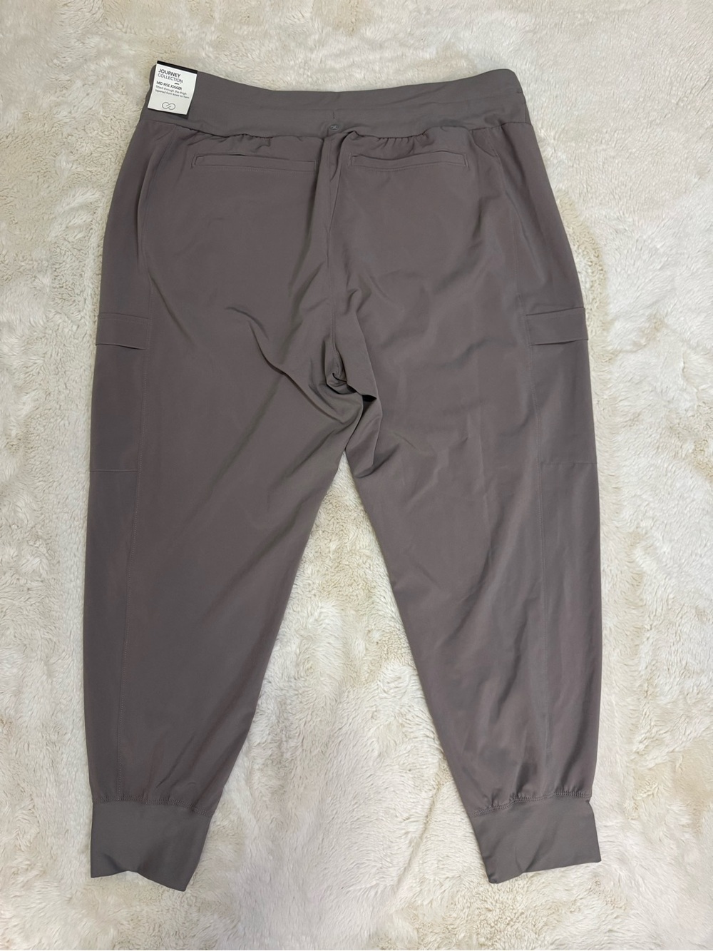 CALIA Women’s Gray Jogger Pants with Drawstring Waist - Picture 2 of 3
